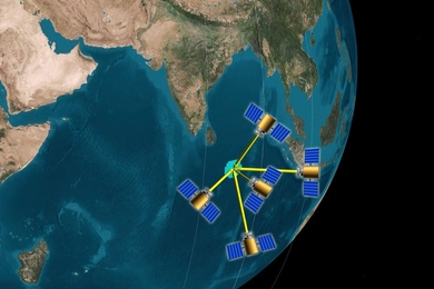 Clusters of four or more small satellites could look at a single location on Earth from multiple angles, and measure that location’s total reflectance with an error that is half that of single satellites in operation today, an MIT-led study suggests.