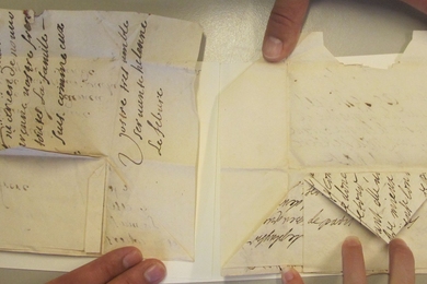 Unfolding a locked letter