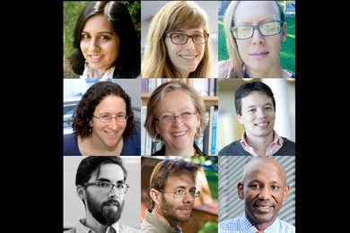 Top row: Sana Aiyar, Catherine Clark, Sasha Costanza-Chock. Middle row, Amy Finkelstein, Deborah Fitzgerald, Daniel Hidalgo. Bottom row: Justin Khoo, Bradford Skow, Craig Wilder