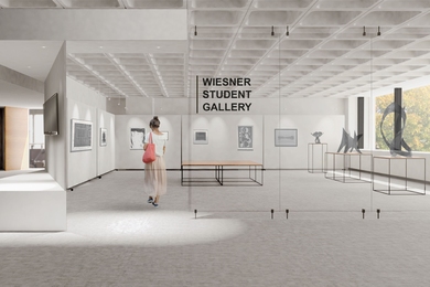 Architect's rendering of the Wiesner Student Art Gallery renovation
