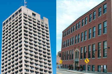 The Eastgate and Warehouse graduate communities.