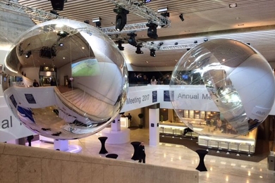 "Aerocene, 2016" is displayed at the 2017 World Economic Forum annual meeting in Davos, Switzerland.