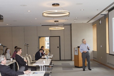 Professor Moshe Ben-Akiva presented his research on smart mobility at the Infrastructure, Smart Cities and Transportation Workshop. The event was part of a collaboration between MIT and Parsons Corporation. 