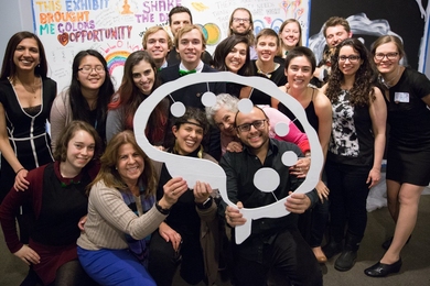 OpenMind::OpenArt artists, makers, and volunteers pose at the gallery opening.