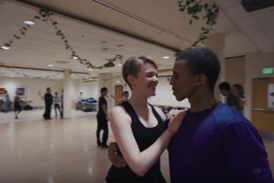 Members of the MIT Ballroom Dance team