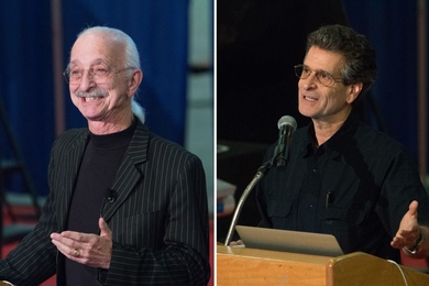 Woodie Flowers (left) and Dean Kamen.
