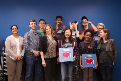 Spring 2017 Innovation Fund winners gather at a training session organized by MindHandHeart.