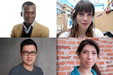 Clockwise from top left: Pew Scholar Ibrahim Cissé, Pew Latin American Fellows Ana Fiszbein and Maria E. Inda, and Pew Scholar Gene-Wei Li.