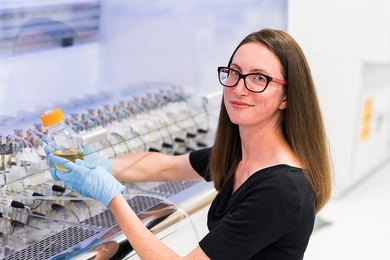 “My training at MIT gave me an empathy for microbes,” says Emily Greenhagen. “It’s an approach that a lot of chemical engineers don’t necessarily think about and has been key to my success.”