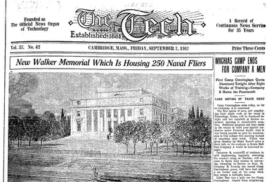 The Tech announced Walker Memorial’s opening in 1917.