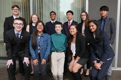 The 2017 MassJAS biological and environmental sciences presenters practiced communication skills and vied for the opportunity to become delegates at the AJAS annual meeting.