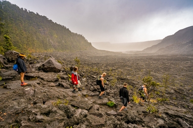 In addition to fieldwork, TREX students explored local landmarks, including the Kilauea Iki Crater.