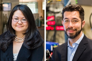 Y. Eva Tan (left) and McGovern investigator Edward Boyden (right)