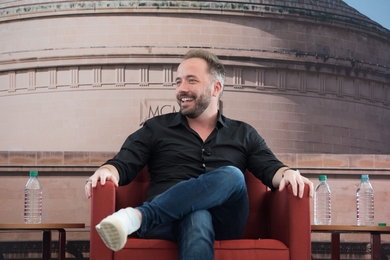 Dropbox co-founder and CEO Drew Houston at MIT April 18