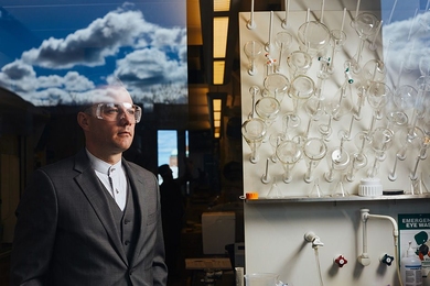 Since joining the MIT faculty in 2011, Brad Pentelute has continued working on anthrax, hoping to develop it as a possible vehicle for delivering drugs across not only cell membranes but also the blood-brain barrier. 
