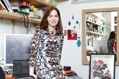 MIT Professor Dina Katabi works on wireless systems for health-care monitoring.