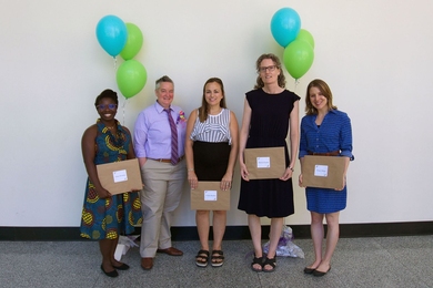 Left to right: Grace Kindeke, Chris Bourg, Caitlin Robles, Melissa Feiden, Grace Mlady