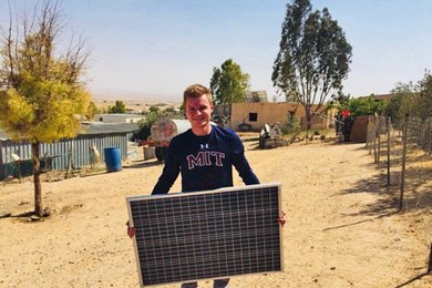 MISTI and graduating MIT Sloan Master of Finance student, Lukas Kamphausen working in the Middle East