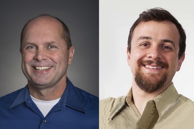 Chris Caplice (left) is executive director of the MIT Center for Transportation and Logistics, and Justin Reich is executive director of the MIT Teaching Systems Lab.