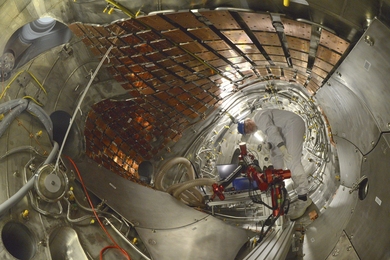 A wide-angle view inside the W7-X stellarator