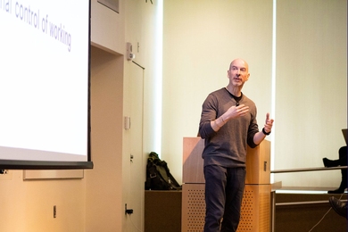 Earl Miller presents a new model of working memory at a recent Picower Institute symposium