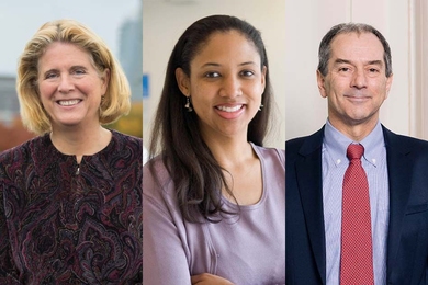 From left to right: Jacqueline Hewitt, Kristala Prather, and John Lienhard.