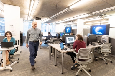 The new GIS and Data Lab has expanded computing capabilities, more workstations, and expanded software offerings.