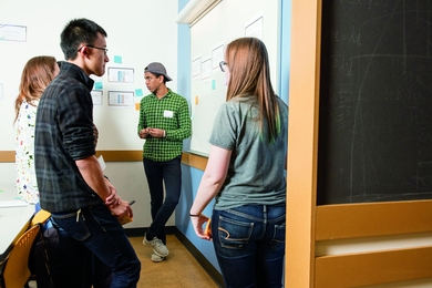 Students presented their findings at a science fair held during the spring 2018 Designing the First-Year Experience course.