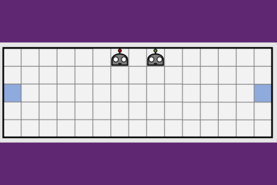 Using a new cooperative learning technique, MIT-IBM Watson AI Lab researchers cut by half the time it took a pair of robot agents to learn to maneuver to opposite sides of a virtual room.