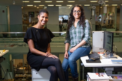 Danielle Wood (left) and Christine Joseph.