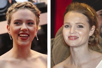 Perception of a familiar face, such as Scarlett Johansson, is more robust than for unfamiliar faces, such as German celebrity Karoline Herferth. 