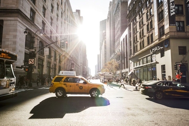 Just 10 taxis typically cover one-third of Manhattan’s streets in a day.