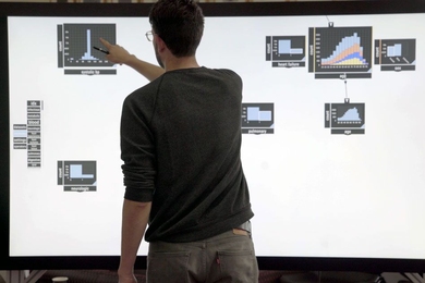 For years, researchers from MIT and Brown University have been developing an interactive system that lets users drag-and-drop and manipulate data on any touchscreen, including smartphones and interactive whiteboards. Now, they’ve included a tool that instantly and automatically generates machine-learning models to run prediction tasks on that data.