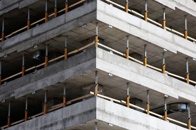 Concrete, the world’s most-used building material, is made by mixing cement with abundant aggregate materials like sand and gravel. The result is an extremely strong and stiff material.