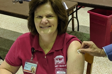 At the conclusion of MIT's annual community-wide flu clinic on Oct. 3, MIT Medical administered sticker number 9,378 — a new record.