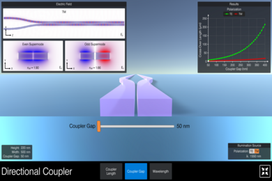 Interactive training simulations use 3D virtual environments to create a playground for photonics experimentation.