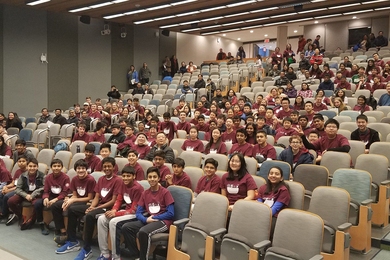 Over 100 middle schoolers from Maine, New Hampshire, and Massachusetts came to the MIT campus to compete in the fifth annual Northeast Regional Middle School Science Bowl. 