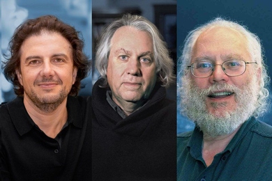 Left to right: David Sabatini, Kerry Emanuel, and Peter Shor, 2020 recipients of BBVA Frontiers of Knowledge Awards 