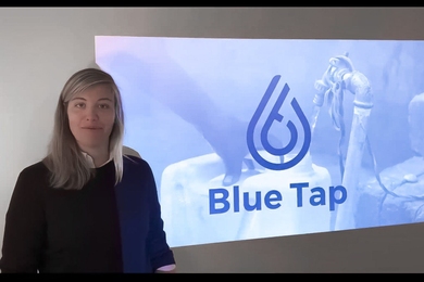 Francesca O’Hanlon of Blue Tap delivered a pitch at the Water Innovation Prize on April 22. Her team won first place with a novel water chlorinating system that makes clean water affordable and accessible for users without existing access to healthy water supplies. 