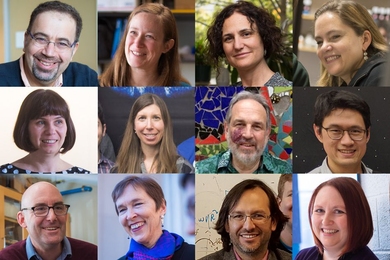 Top row (l-r): Daron Acemoglu, Kristin Bergmann, Gigliola Staffilani, Catherine Drennan. Middle row (l-r): Anna Mikusheva, Kerri Cahoy, Larry Susskind, Gene-wei Li. Bottom row (l-r): Jesse Kroll, Caroline Jones, Alfredo Alexander-Katz, Colette Heald.