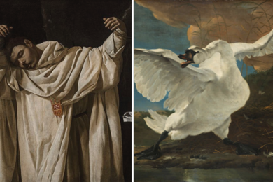 A machine learning system developed at MIT was inspired by an exhibit in Amsterdam's Rijksmuseum that featured the unlikely but similar pairing of Francisco de Zurbarán’s "The Martyrdom of Saint Serapion" (left) and Jan Asselijn’s "The Threatened Swan."