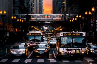 Traffic on city street