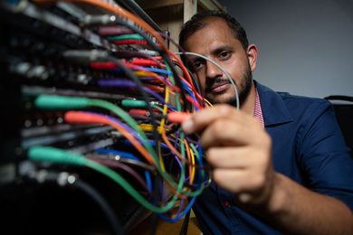 Stretchy optical fibers for implanting in the body