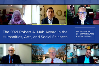 Berit Muh, David Milibrand, Melissa Nobles, Dick Samuels, Bob Muh, and Daron Acemoglu.