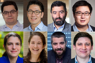 A two by four grid of eight portrait photos of the 2021 tenured engineers