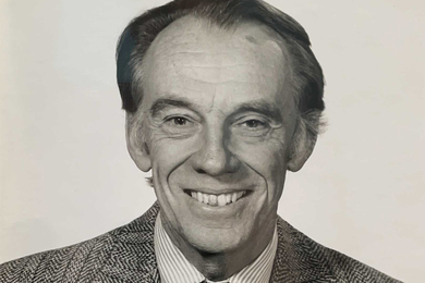 Black and white portrait headshot of Justin "Jake" Kerwin