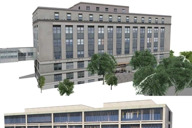 MIT researchers have found that energy use does not always correspond to occupancy in the Institute's Sloan Building (E52, top) and the Ronald M. McNair Building (37, bottom)