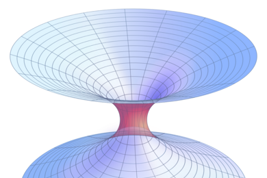 A diagram of a wormhole