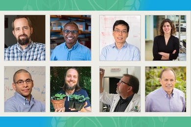 Two by four grid of headshots of the researchers on the 2023 J-WAFS Grand Challenge team.