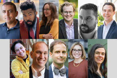 Grid of 11 headshots of newly tentured SHASS faculty